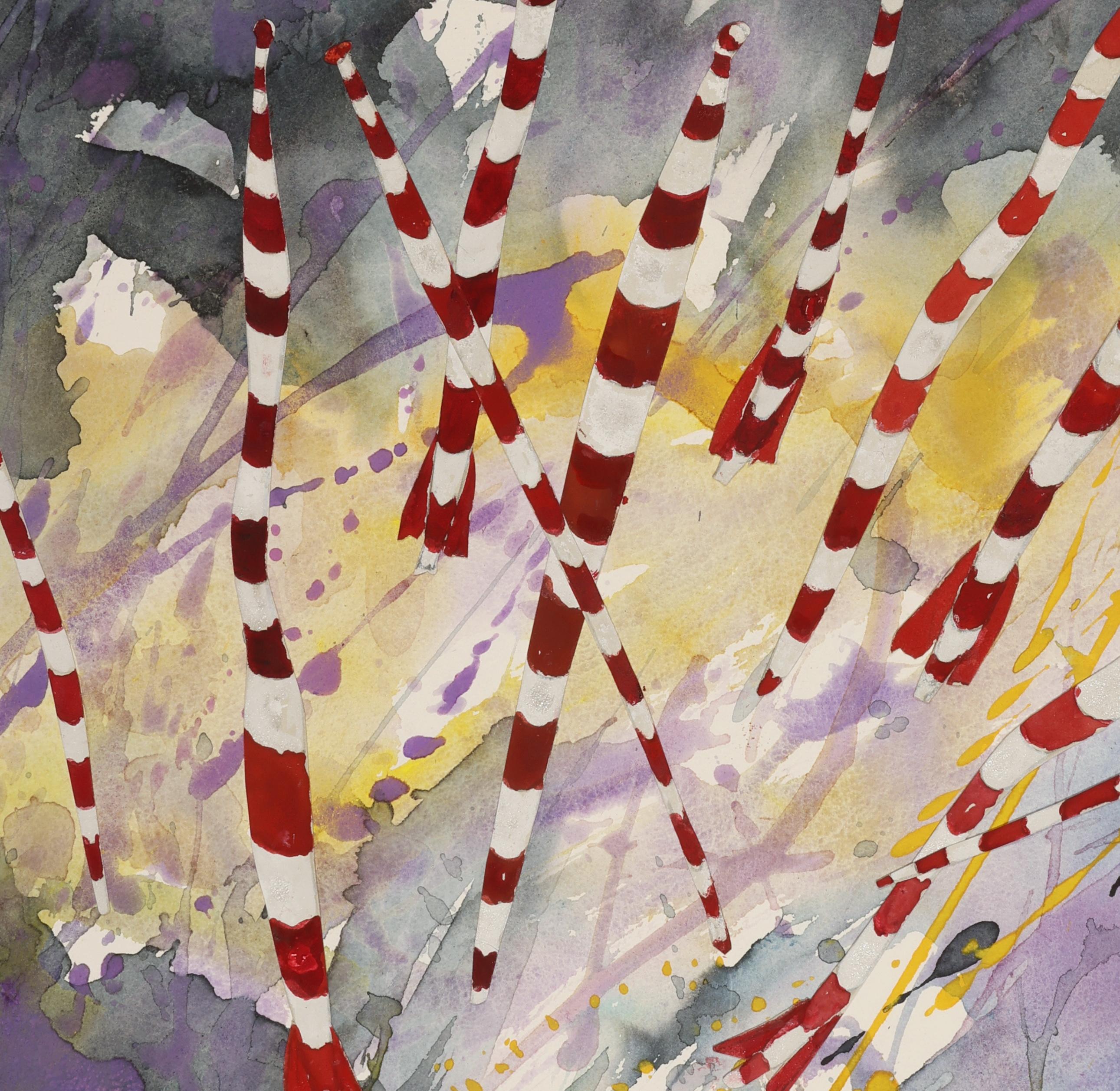 Abstraktes Aquarellgemälde, „Design for Sculpture“, 2008 von David Ruth im Angebot 1