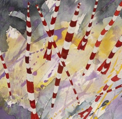 Abstraktes Aquarellgemälde, „Design for Sculpture“, 2008 von David Ruth