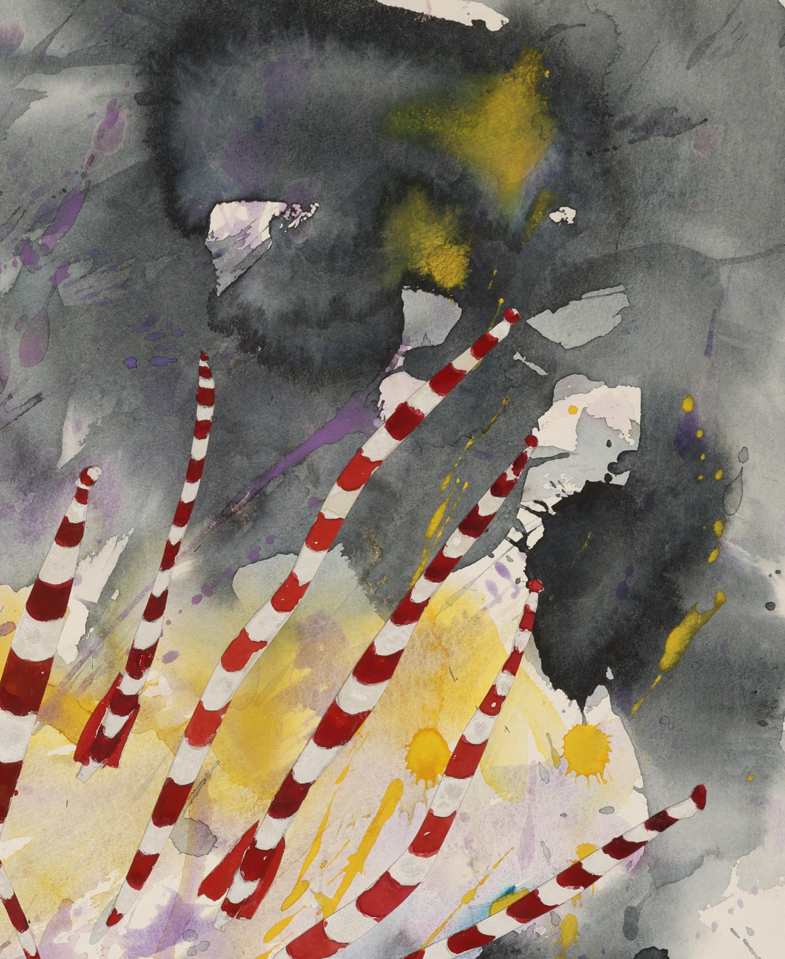 Abstraktes Aquarellgemälde, „Design for Sculpture“, 2008 von David Ruth im Angebot 3