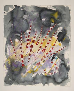Abstract Watercolor Painting, 'Design for Sculpture', 2008 by David Ruth