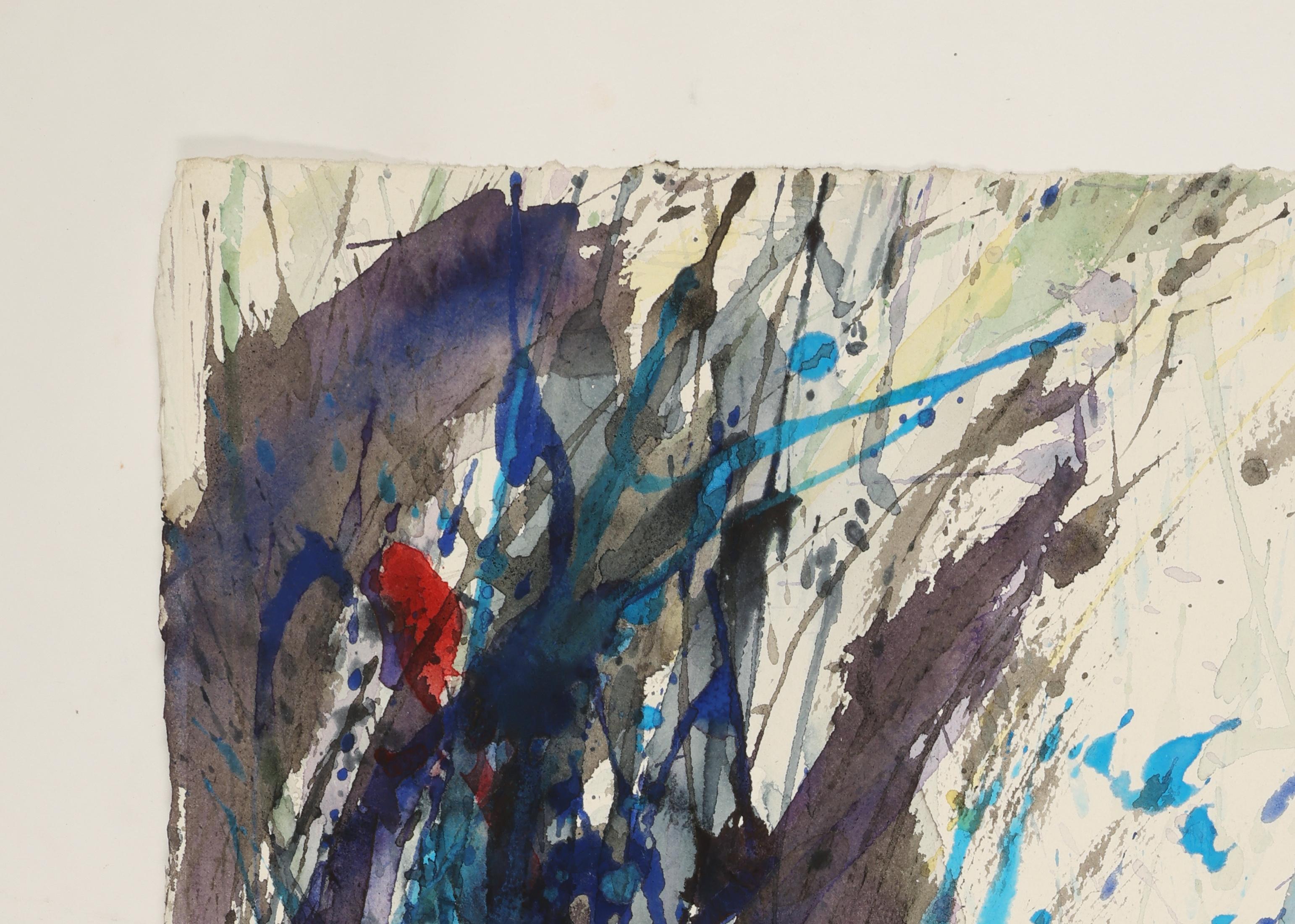 Abstract Watercolor Painting, 'Design for Sculpture', C. 1995 by David Ruth For Sale 1