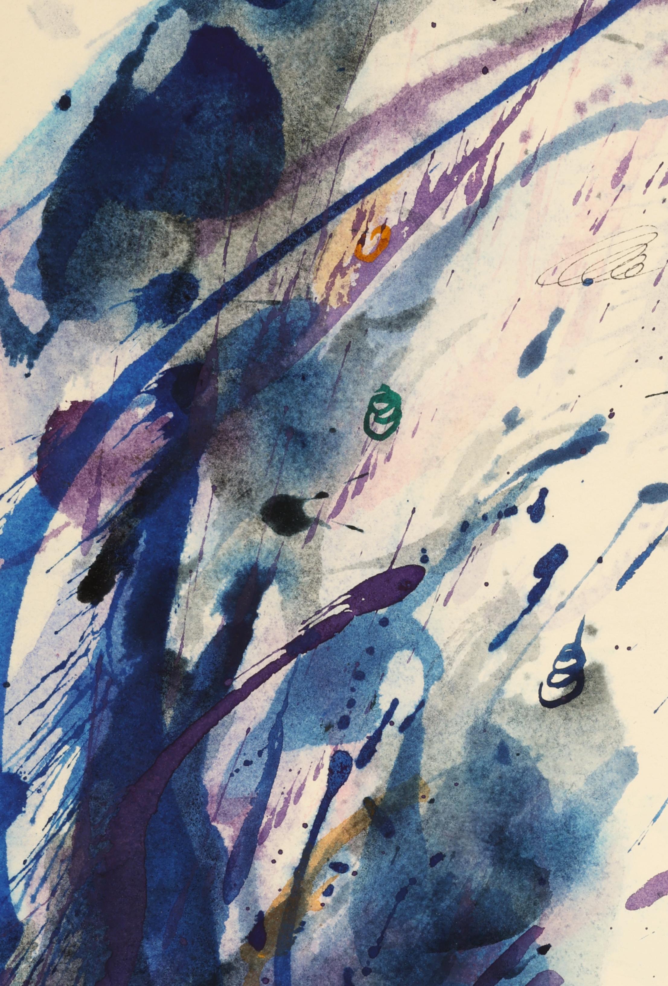 Abstraktes Aquarellgemälde, „Design for Sculpture“, ca. 1995, von David Ruth im Angebot 1