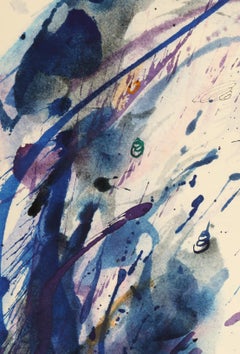 Abstraktes Aquarellgemälde, „Design for Sculpture“, ca. 1995, von David Ruth