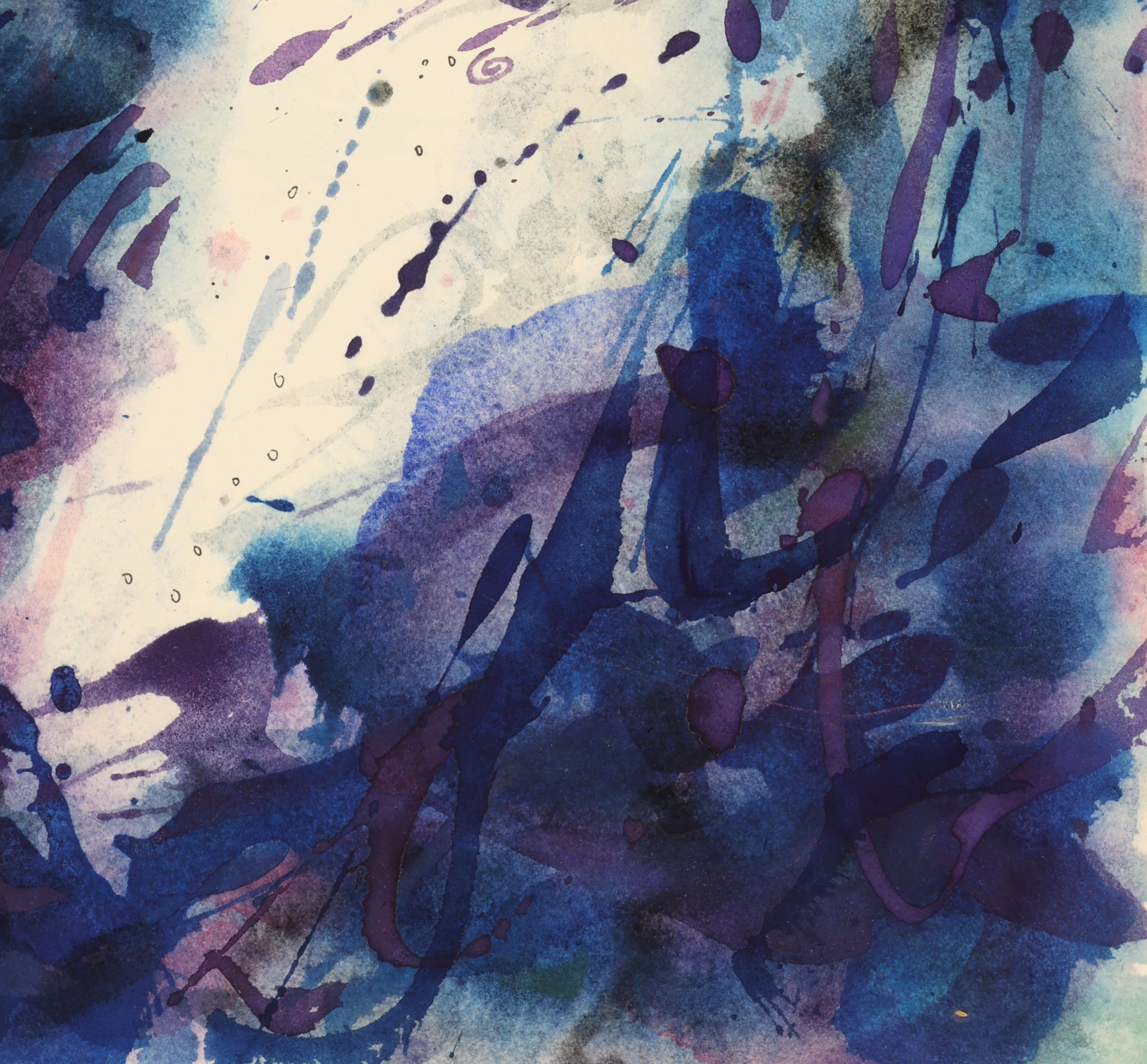 Abstraktes Aquarellgemälde, „Design for Sculpture“, ca. 1995, von David Ruth im Angebot 2
