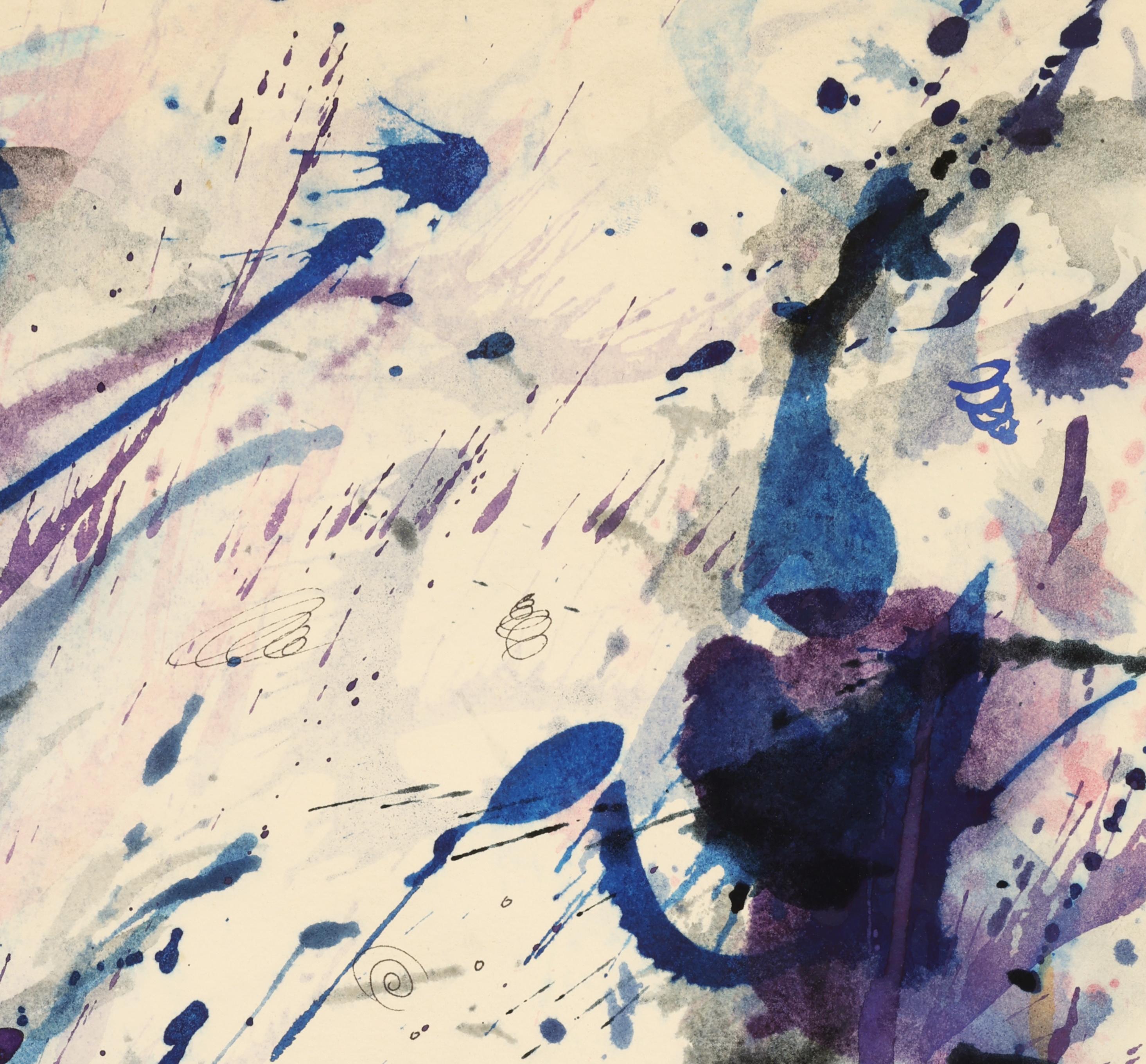 Abstraktes Aquarellgemälde, „Design for Sculpture“, ca. 1995, von David Ruth im Angebot 3