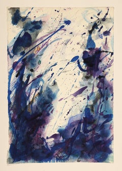 Peinture à l'aquarelle abstraite Design for Sculpture, C. 1995 par David Ruth
