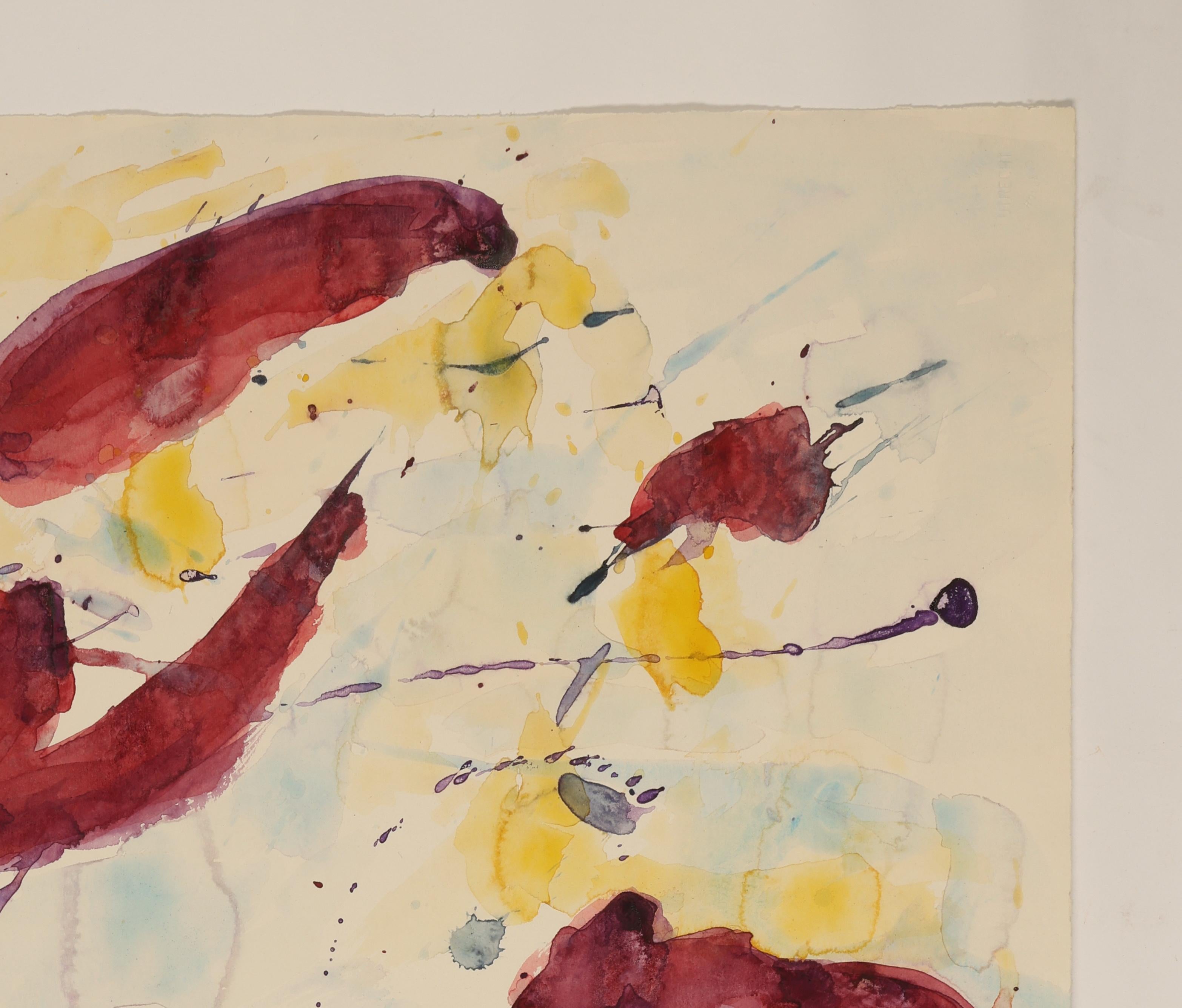 Abstract Watercolor Painting, 'Design for Sculpture', C. 2000 by David Ruth For Sale 2