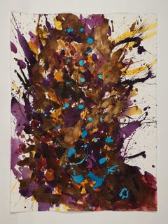 Abstract Watercolor Painting, 'Design for Sculpture', c. 2008 by David Ruth