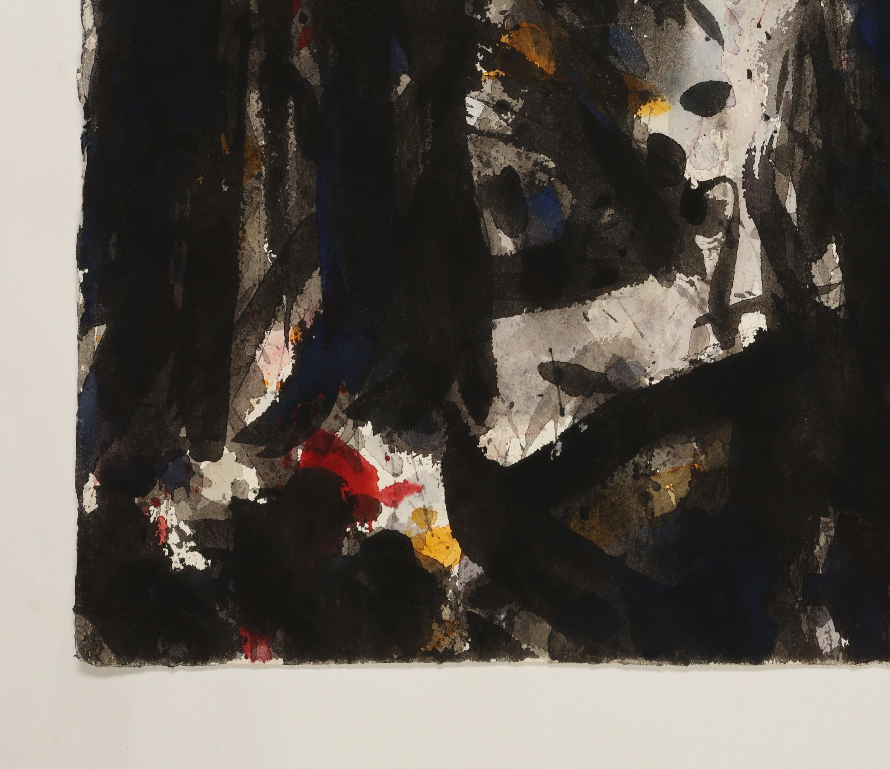 Abstraktes Aquarellgemälde, „Fire Series“, ca. 1992, von David Ruth im Angebot 2