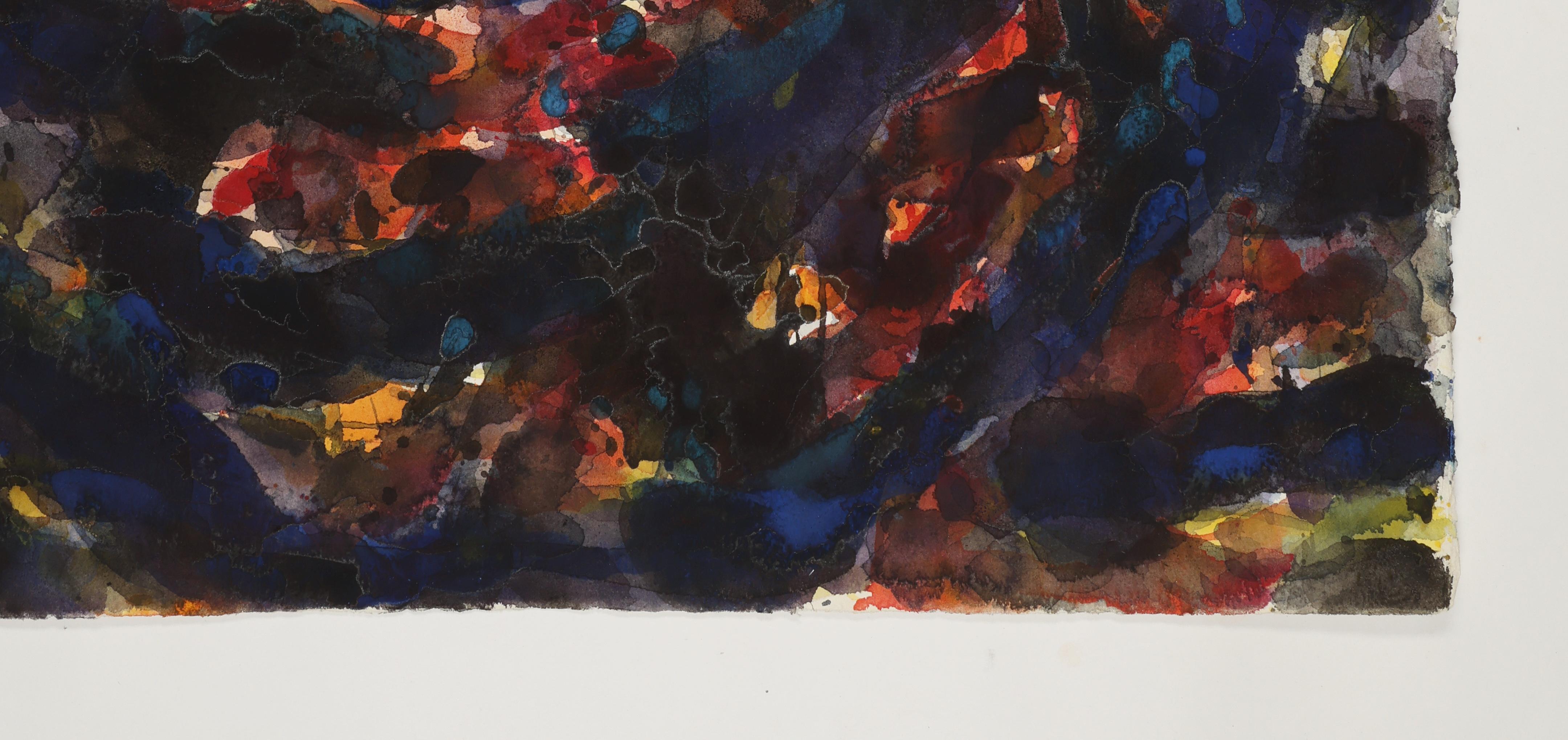 Abstract Watercolor Painting, 'Fire Series', C. 1996 by David Ruth For Sale 3