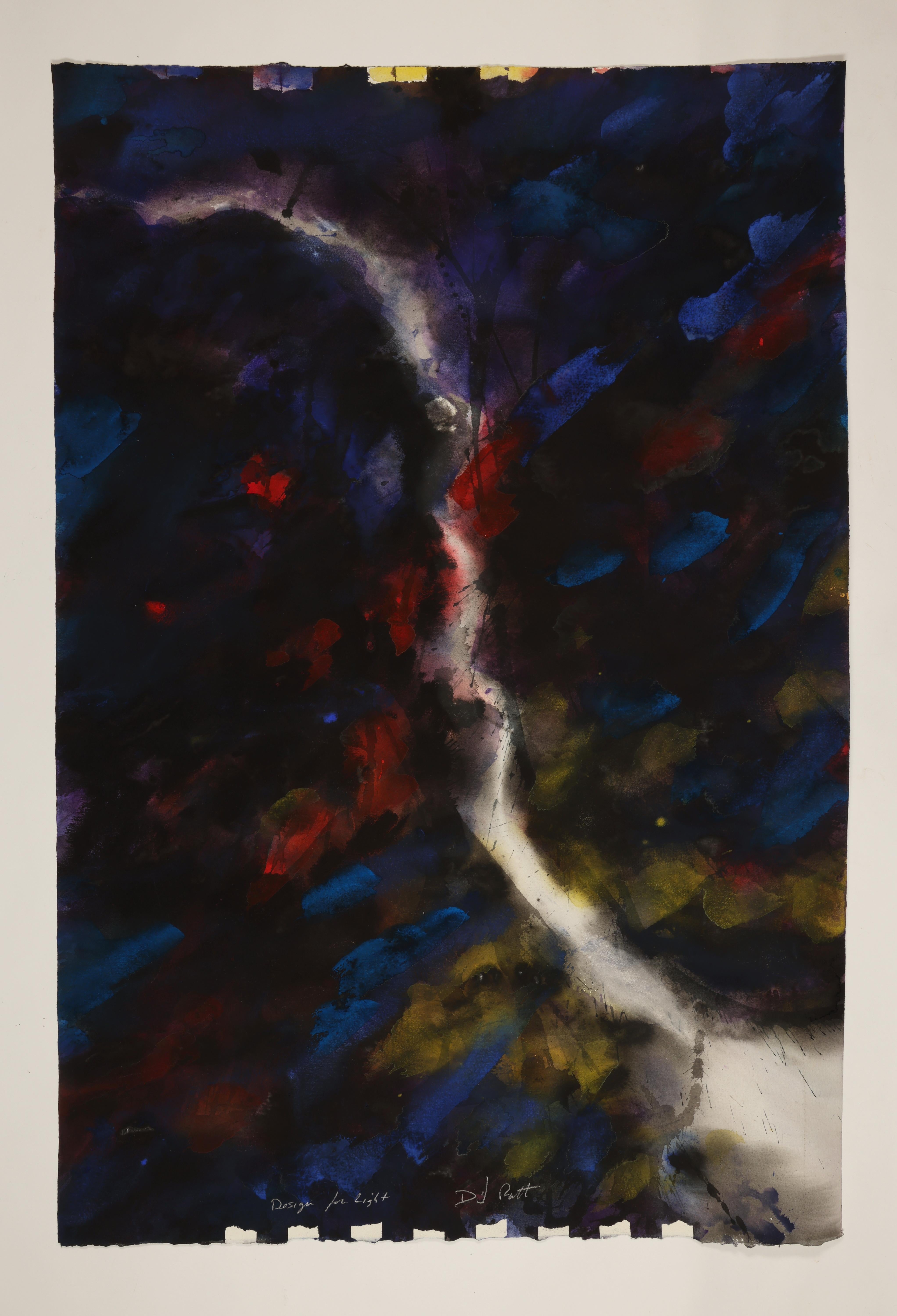 Contemporary Watercolor Painting, 'Design for Light', c. 2000 by David Ruth