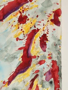 Contemporary Watercolor Painting, 'Design for Sculpture', C. 2000 by David Ruth