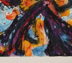 Contemporary Watercolor Painting, 'Design for Sculpture', c. 2000 by David Ruth