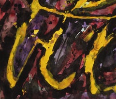 Contemporary Watercolor Painting, 'Design for Space', C. 2000 by David Ruth