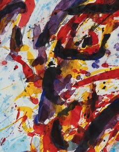 Contemporary Watercolor Painting, 'Design for Space', C. 2005 by David Ruth