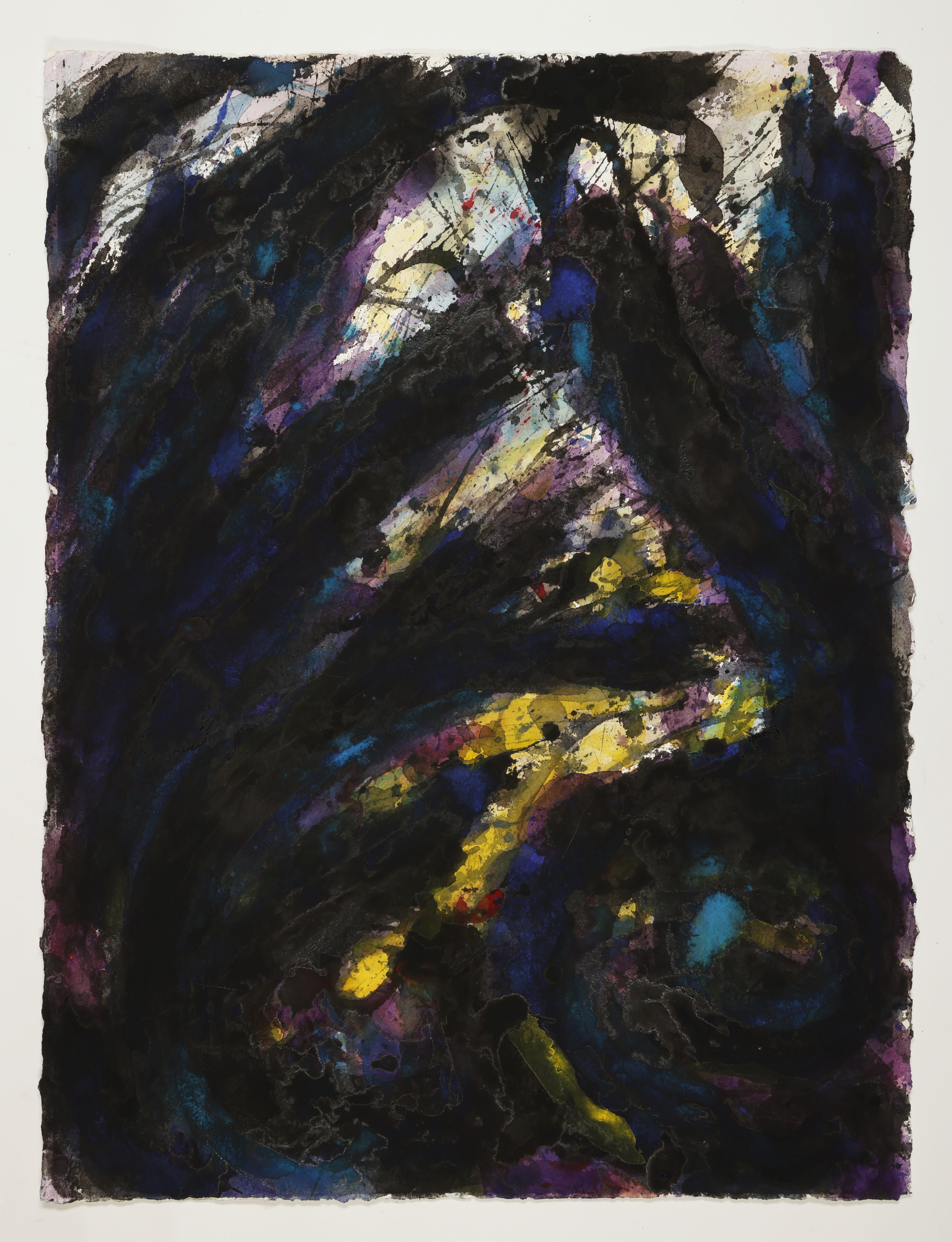 Dies ist ein zeitgenössisches abstraktes Aquarell des Künstlers David Ruth. Diese Gemäldeserie zeichnet sich oft durch leuchtende Farben und lebendige Layouts aus, die den Betrachter in ihren Bann ziehen. Sie sollen ihm helfen, seine Arbeit zu