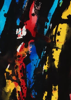 Acuarela contemporánea, "Serie del fuego", 1994 por David Ruth