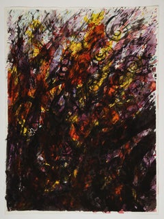 Zeitgenössische Aquarellmalerei, 'Fire Series', um 1995 von David Ruth