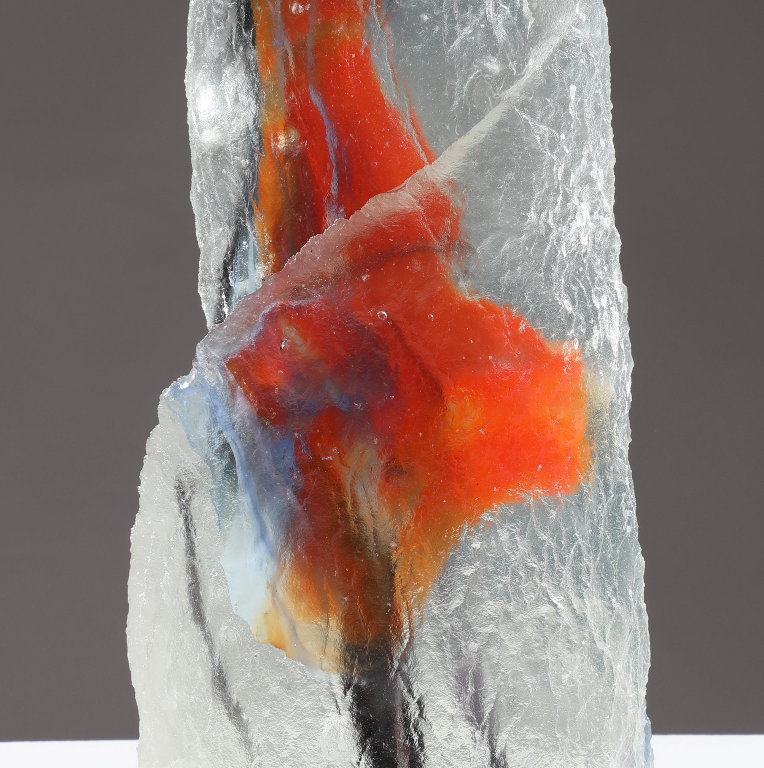 Abstract Cast Glass Sculpture, 'Al Safi', 1993 by David Ruth For Sale 1