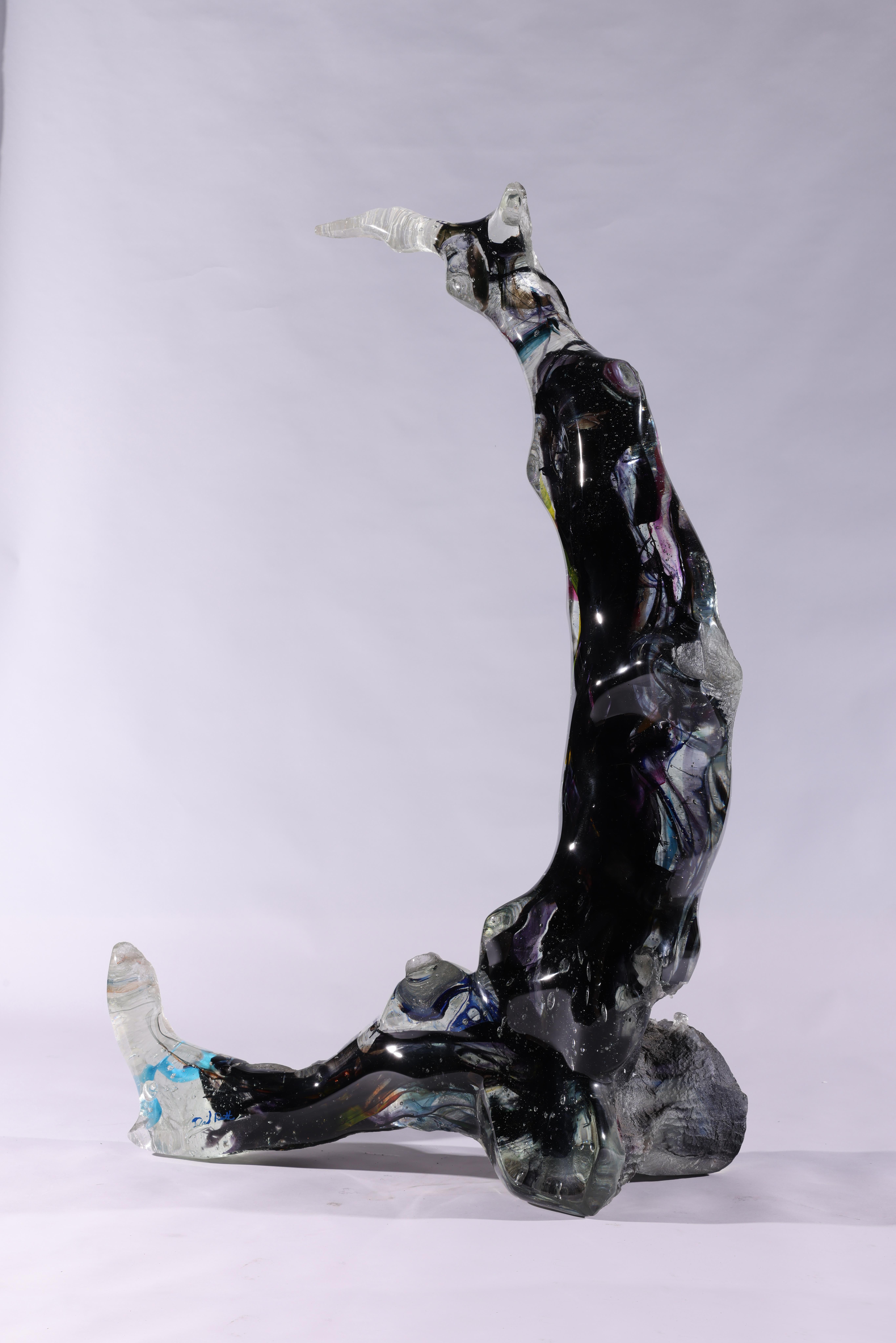 Abstract Cast Glass Sculpture, 'Altair', 1993 by David Ruth For Sale 1