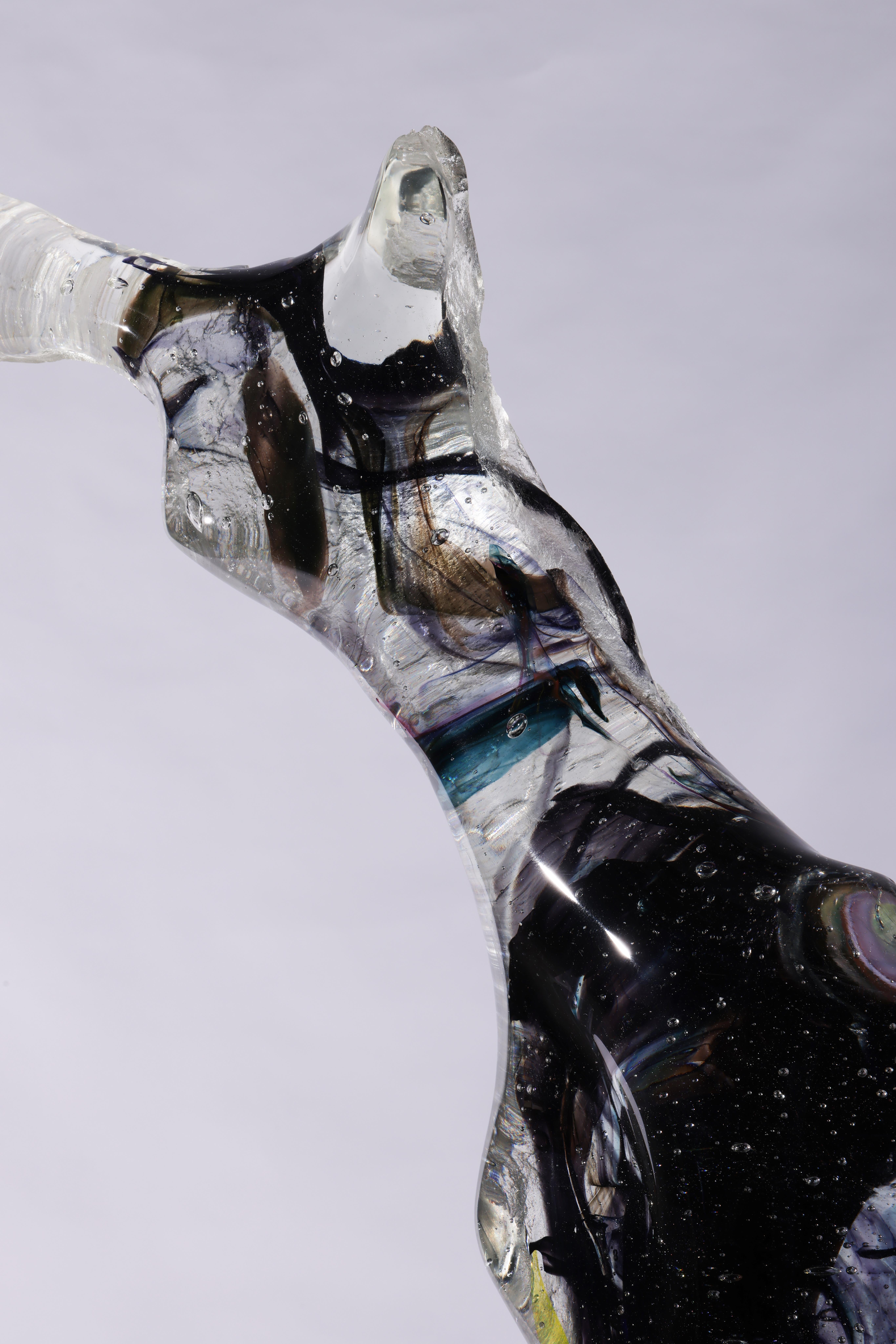 Abstract Cast Glass Sculpture, 'Altair', 1993 by David Ruth For Sale 2