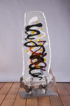 Abstract Cast Glass Sculpture, 'Anturan', 2008 by David Ruth