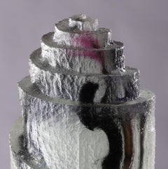 Abstract Cast Glass Sculpture, 'Cujam', 1993 by David Ruth
