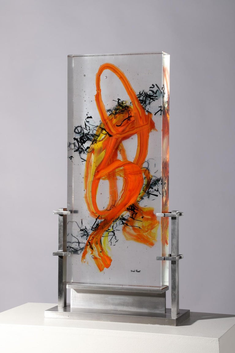 David Ruth - Abstract Cast Glass Sculpture, 'Gaji', 2006 by David Ruth ...