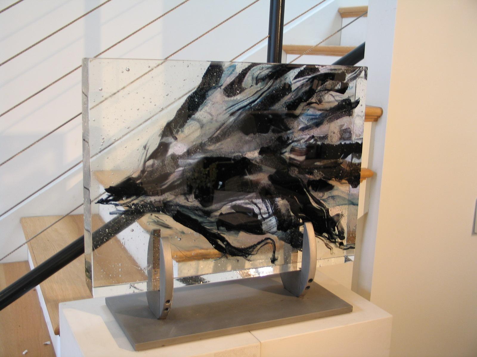 Abstract Cast Glass Sculpture, 'Haumi', 2004 by David Ruth For Sale 2