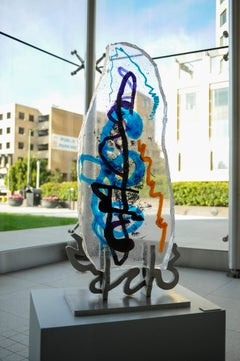 Abstract Cast Glass Sculpture, 'Pura Gede', 2008 by David Ruth