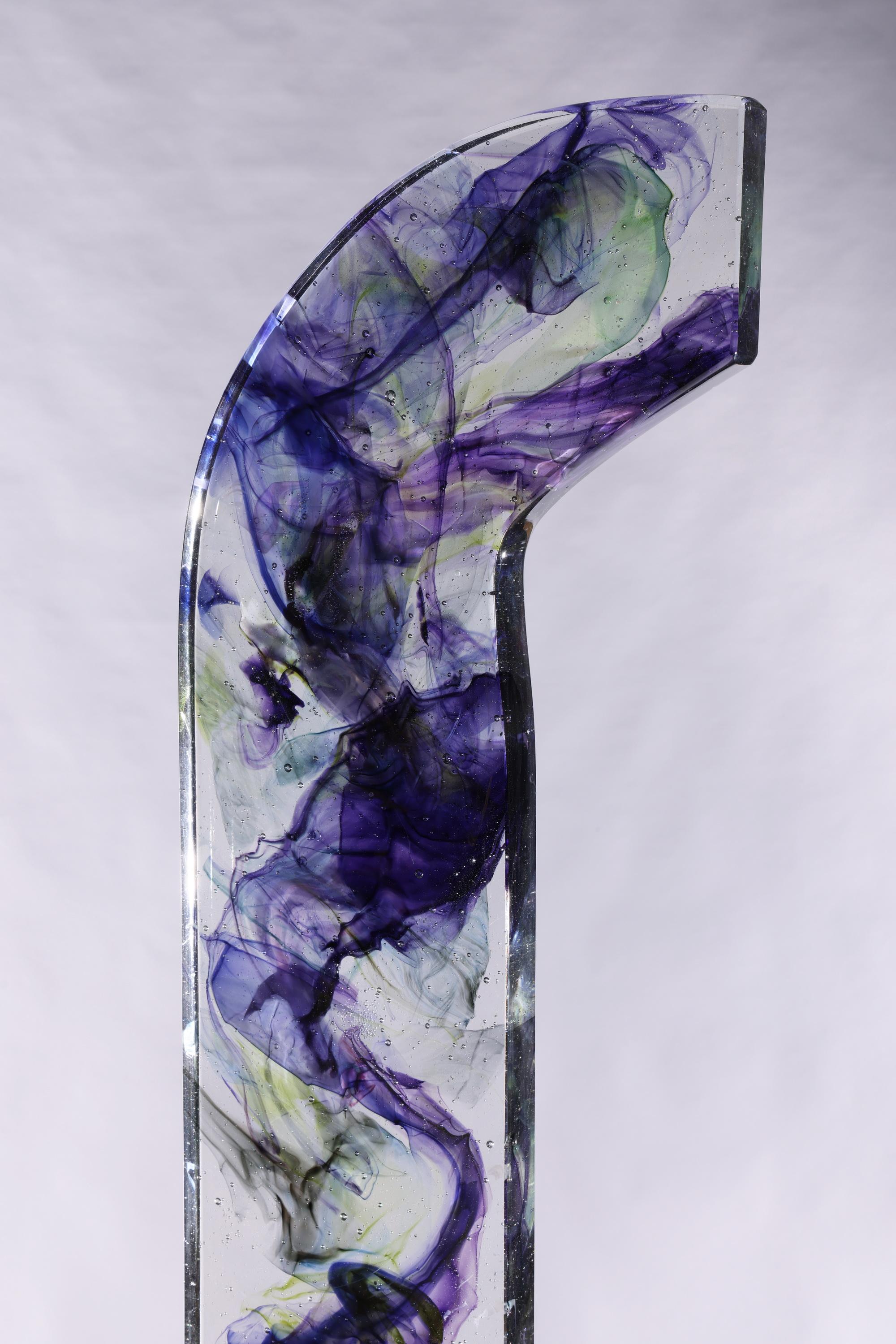 Abstract Cast Glass Sculpture, 'Sampalan', 2008 by David Ruth For Sale 1