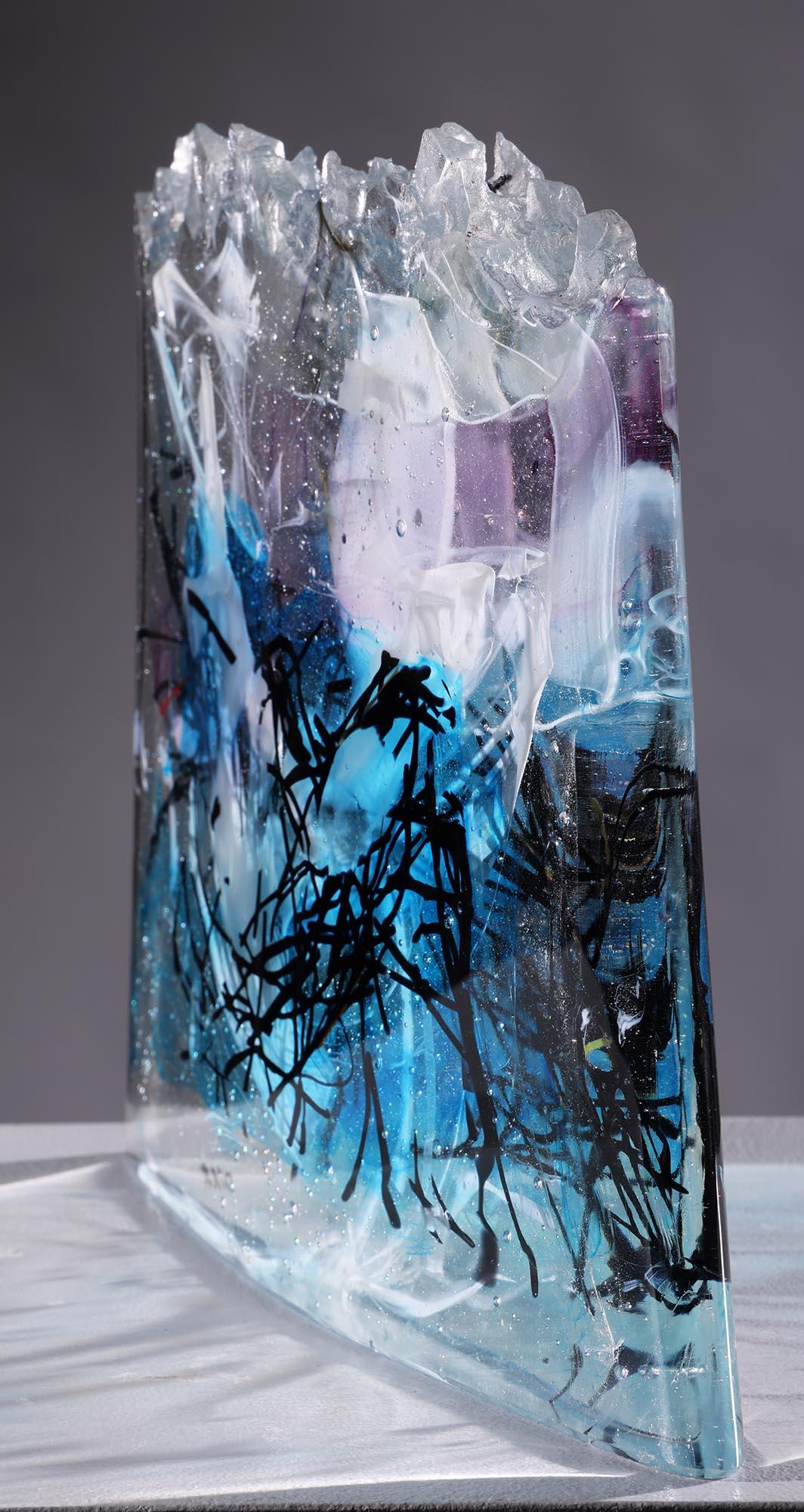 Sculpture abstraite en verre coulé, Upolu, 2023 de David Ruth en vente 1