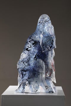 Abstract Cast Glass Sculpture, 'Waka Tupapku', 1996 by David Ruth