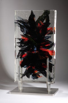 Abstract Cast Glass Sculpture, 'Yaroi', 2008 by David Ruth