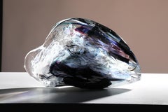 Abstract Glass Sculpture, 'Thiba', 1992 by David Ruth