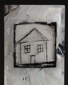 Escultura contemporánea de vidrio fundido, 'Estudio de nubes: Casa", 2013 de David Ruth