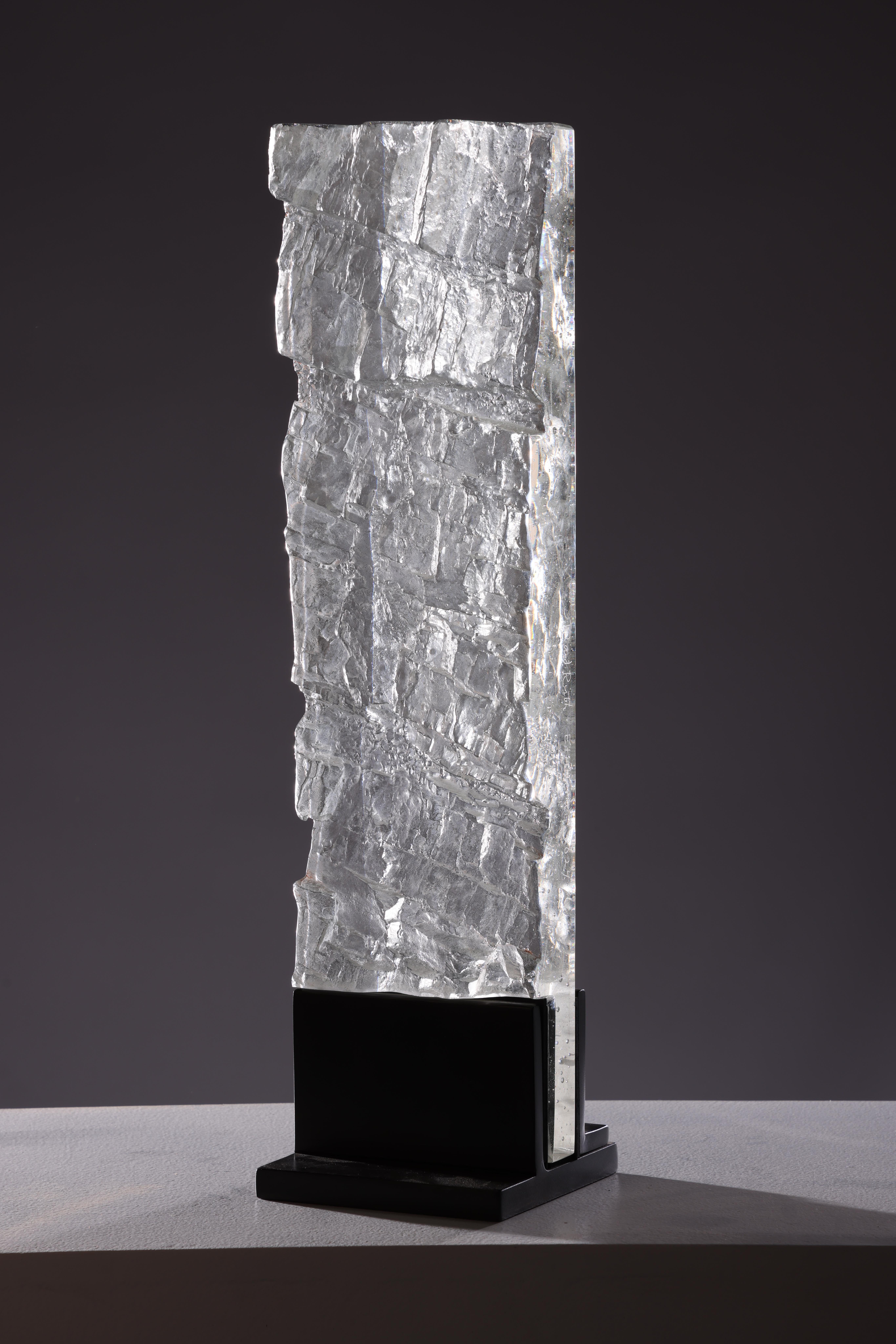 Escultura contemporánea de vidrio colado, "Eticuera", 2024 de David Ruth