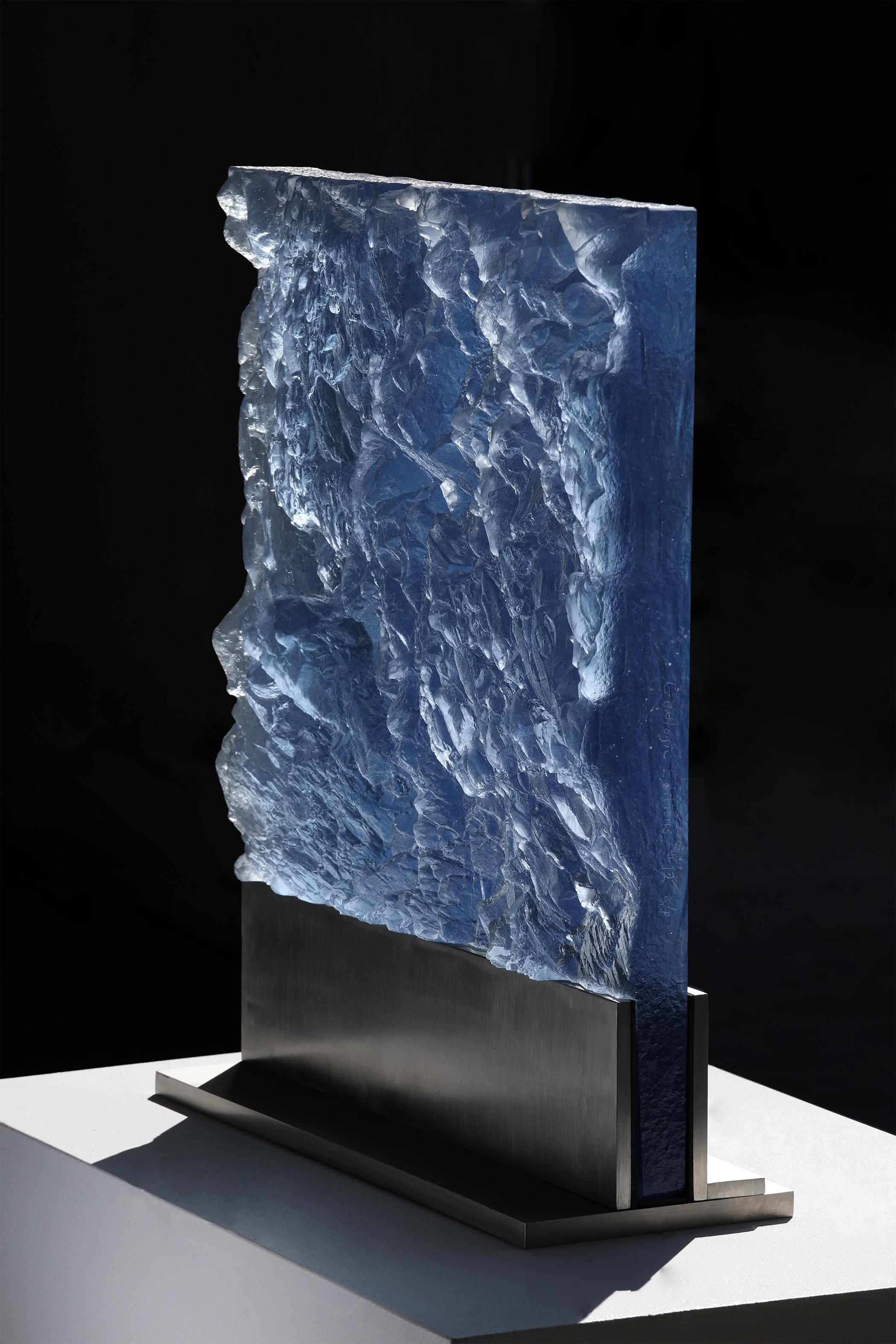 Zeitgenössische Gussglas-Skulptur, 'Geologische Ausgaben #12', 2018 von David Ruth im Angebot 1