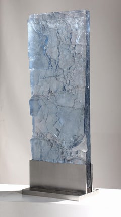 Escultura contemporánea de vidrio colado, "Geologic Editions nº 2, 2018 de David Ruth
