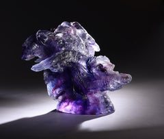 Sculpture contemporaine en verre coulé, "Ulu Oti 2", 2023 par David Ruth