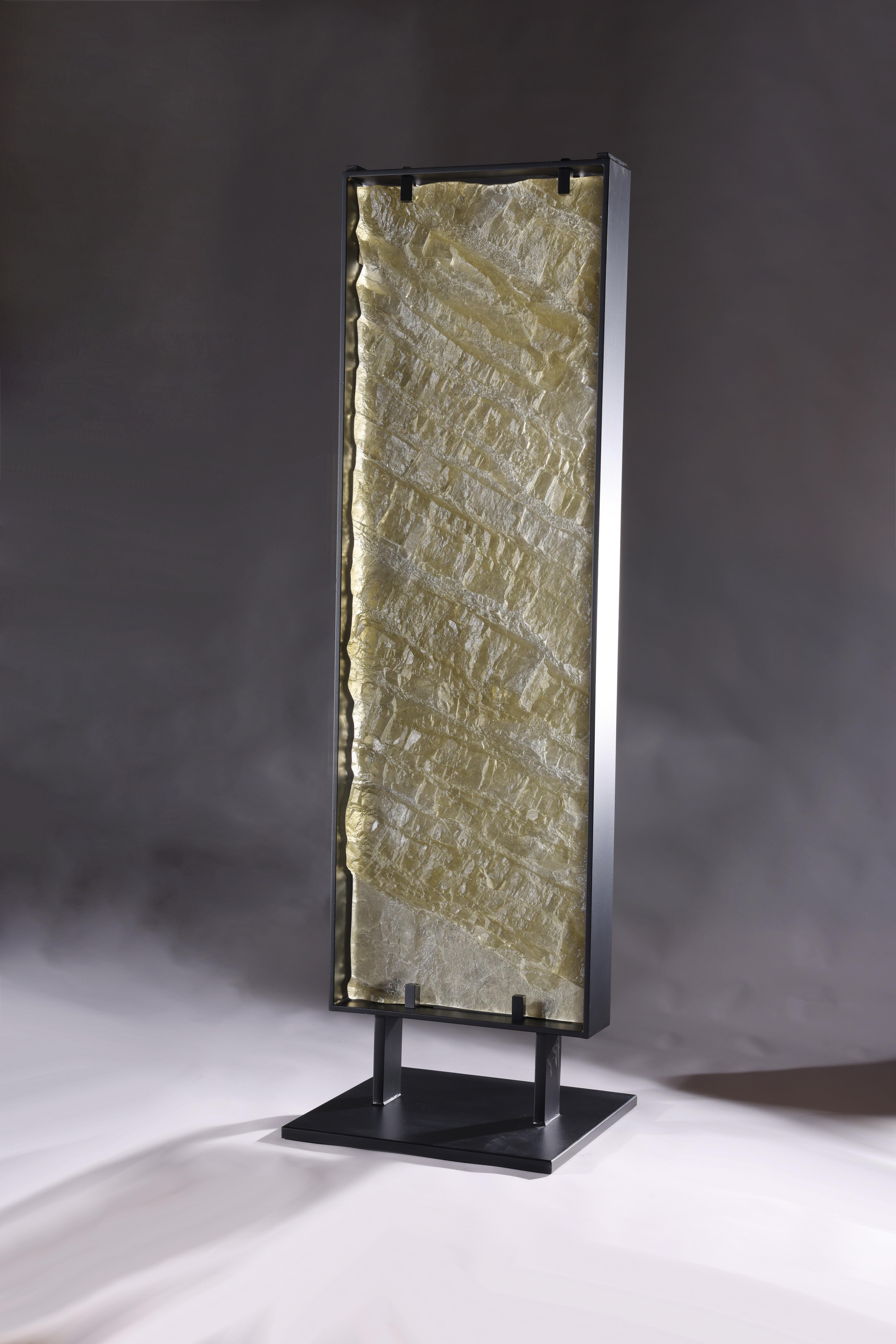 Sculpture contemporaine en verre coulé, "Yulupa", 2023 par David Ruth