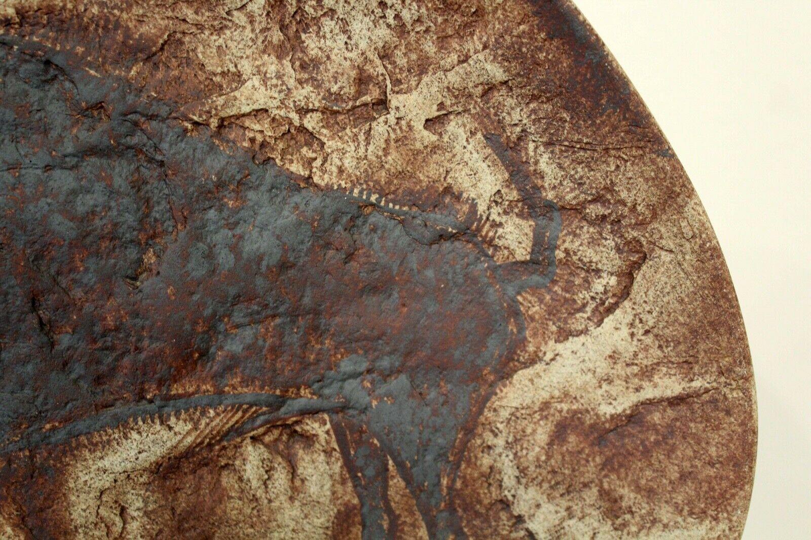 David Salk Ceramic Dish Buffalo Motif 5