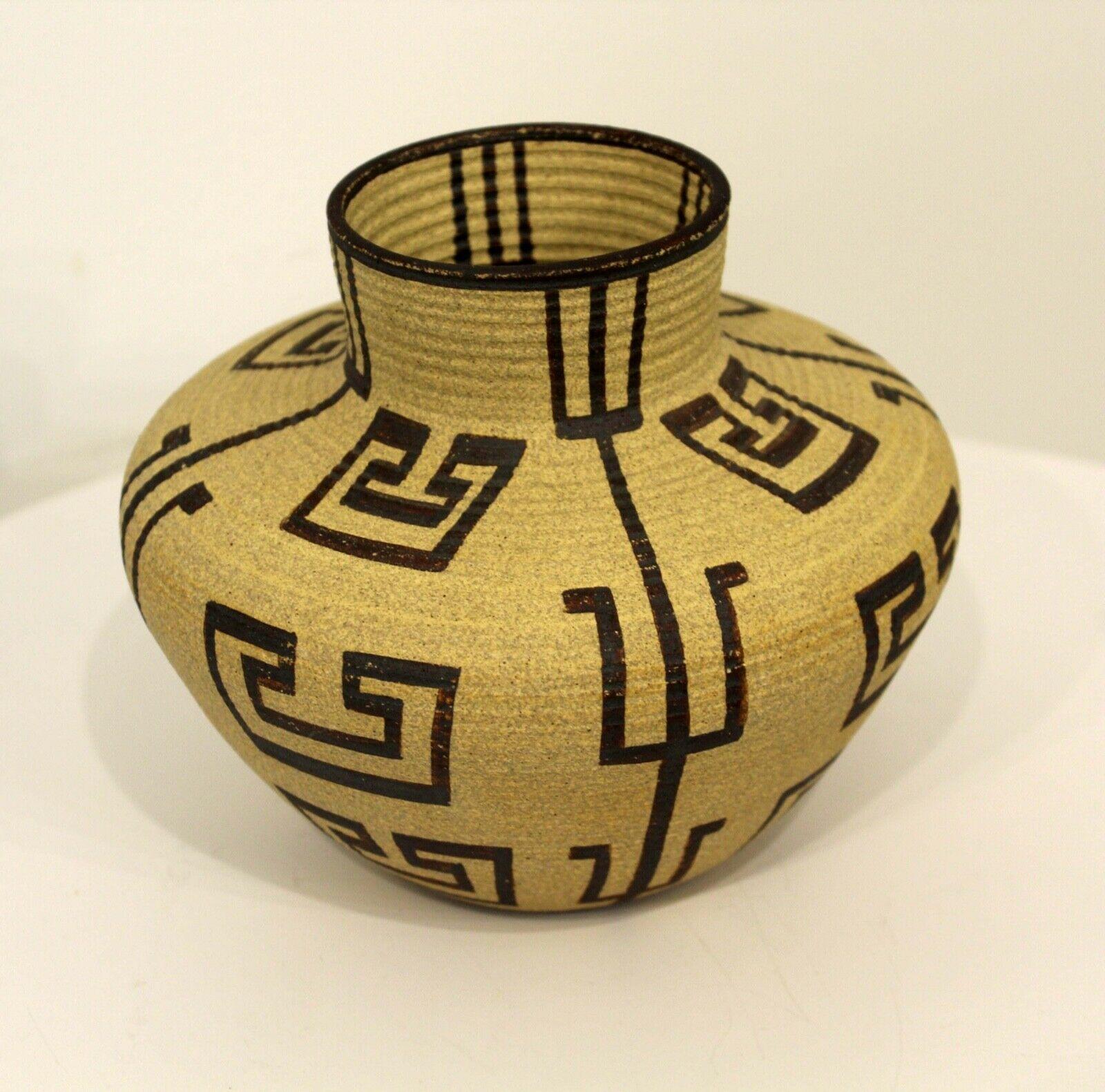 David Salk Washo Ceramic Basket In Good Condition For Sale In Keego Harbor, MI