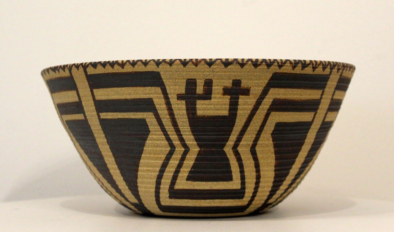 David Salk Washo Ceramic Clay Basket In Good Condition In Keego Harbor, MI