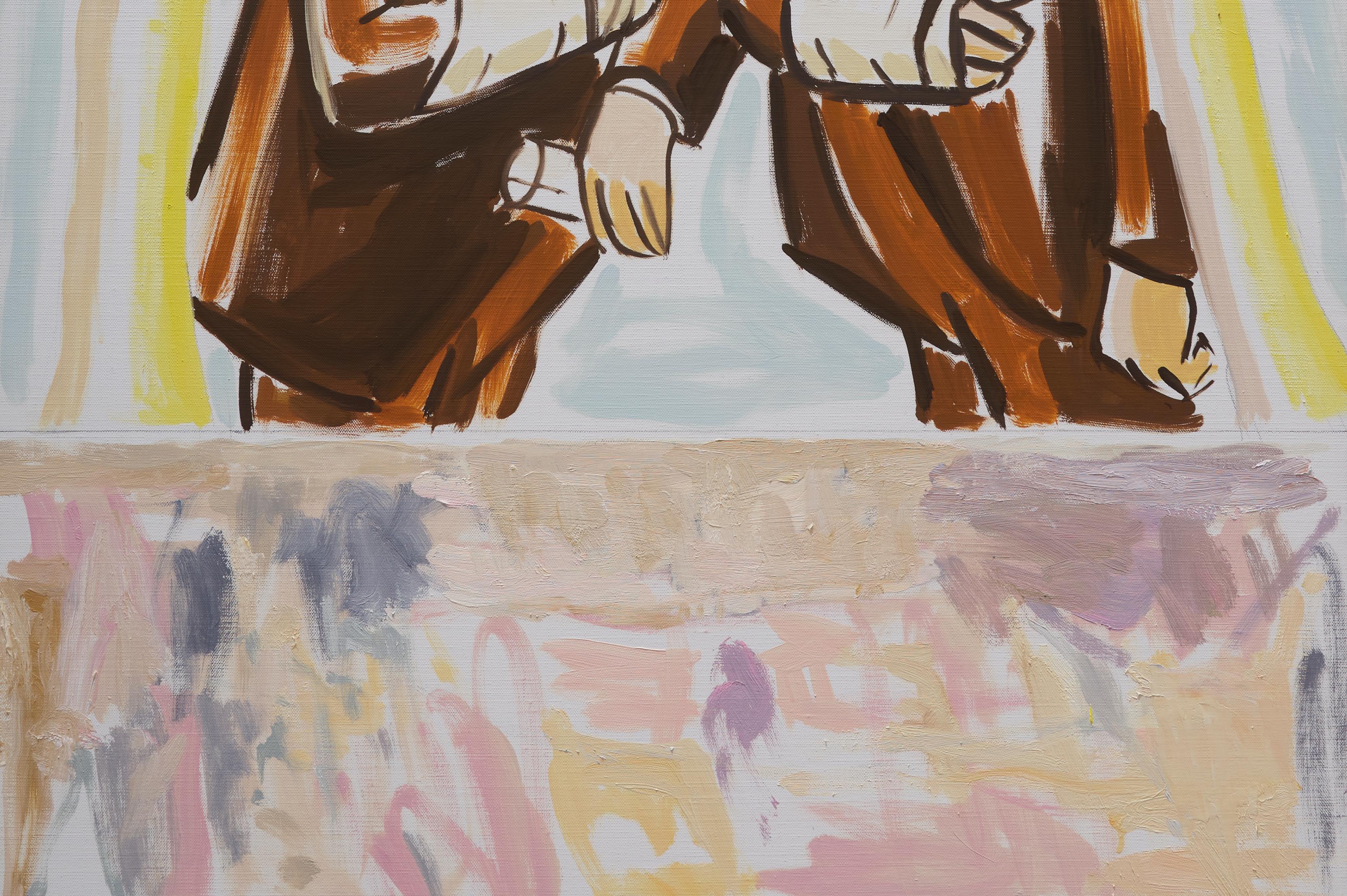 Albero della Vita, Amici - Figurative Painting Grigio di David Salle