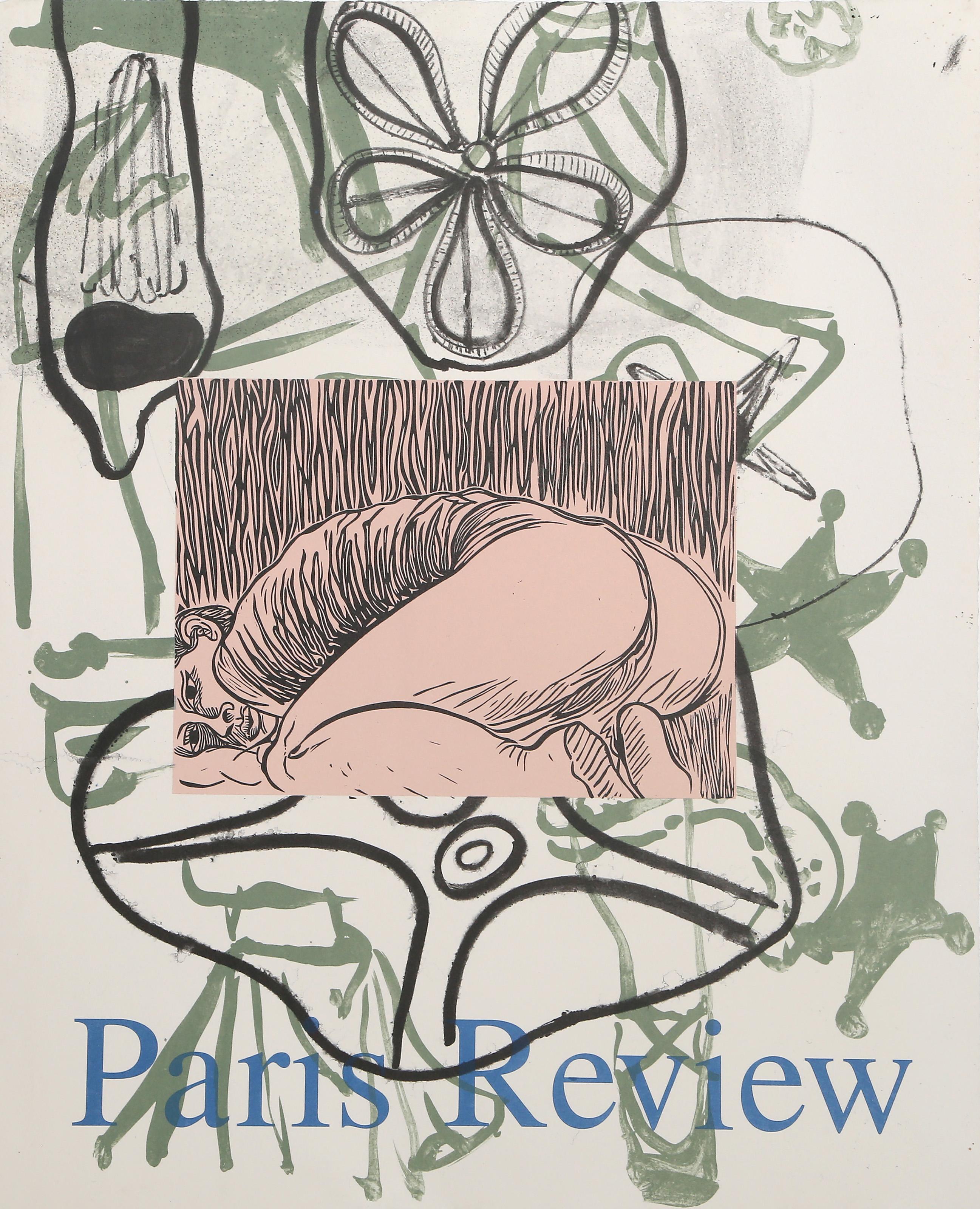 David Salle, Américain (1952 - ) - Paris Review, Année :  circa 1970, Medium :  Lithographie sur papier Arches, Taille :  25.75 x 21 in. (65.41 x 53.34 cm), Editeur :  The Paris Review, New York