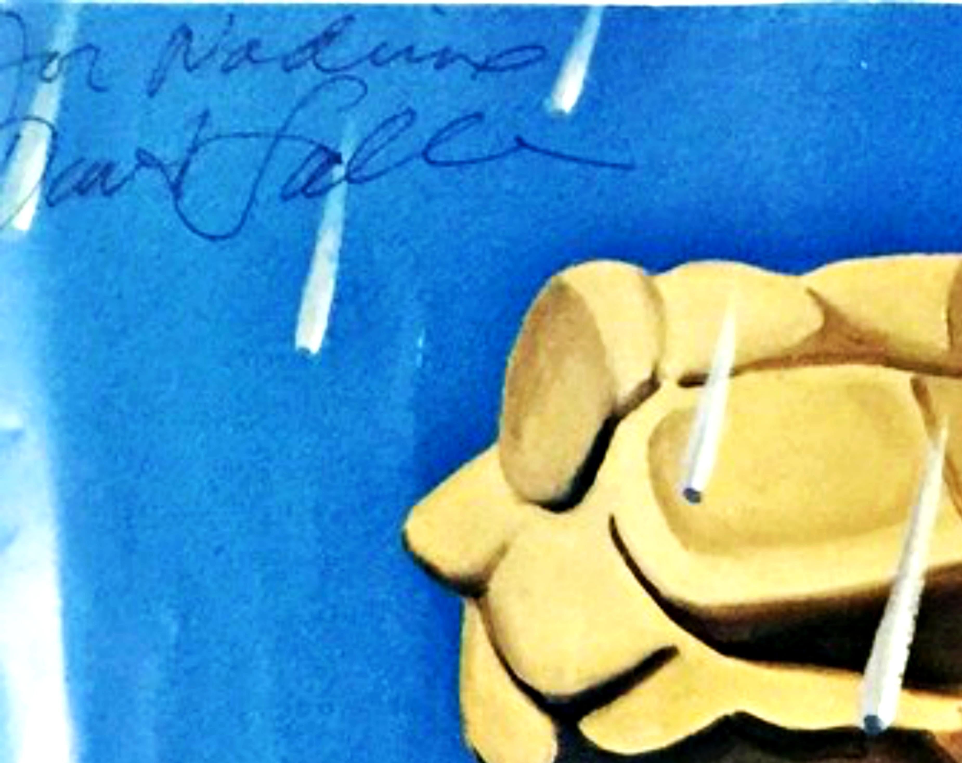 Raro póster del Museo Guggenheim Bilbao, firmado a mano por David Salle, historia del arte en venta 1
