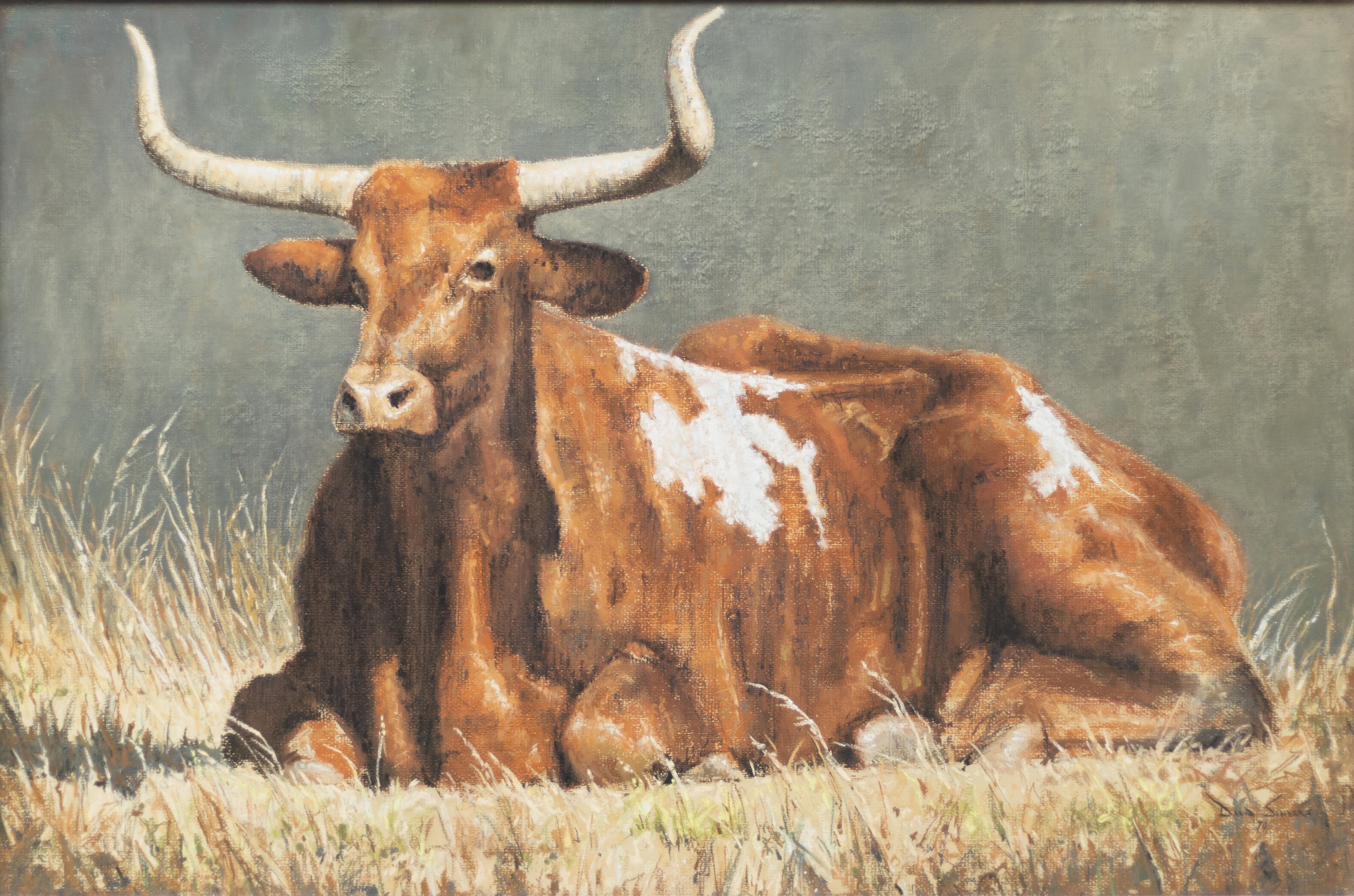 David Sanders Animal Painting - Longhorn