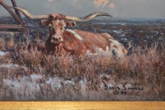 "REST STOP" LONGHORN STEER & WOODEN WINDMILL WESTERN THEMED.