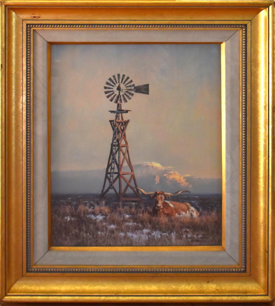 "RASTSTÄTTE" LONGHORN-STIER
HÖLZERNE WINDMÜHLE MIT WESTERN-THEMA.